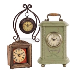 Table, mantel & alarm clocks